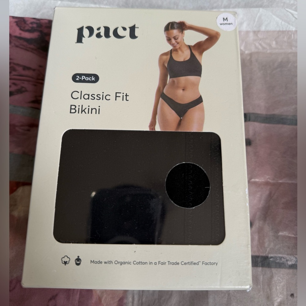 Pact Black Organic Cotton Bikini Set